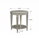 Elegant Tempered Glass and Solid Wood Coffee Table – Stylish Living Room Accent Piece fjfn-5274