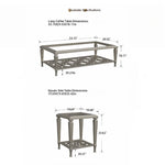 Elegant Solid Wood Coffee Table with Tempered Glass Top – Stylish Living Room Accent Furniture fjfn-5276