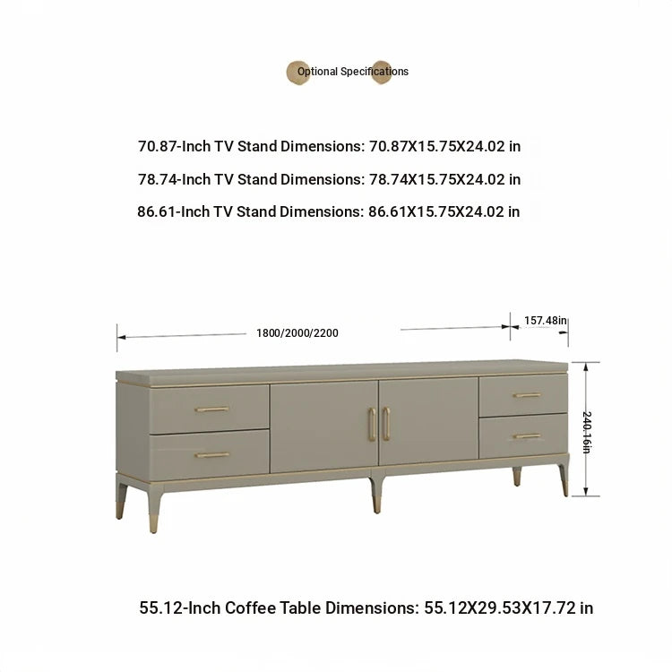 Stylish Pine Multi-Layer Board Coffee Table with Elegant Gold Accents for Modern Living Rooms fjfn-5277