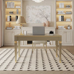 Elegant Solid Wood Desk with Drawers - Stylish Home Office Furniture for Productive Workspaces fjfn-5279