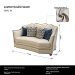 Elegant Solid Wood Sofa Set with Cowhide Leather & PU Leather Upholstery – Luxurious Comfort for Your Living Room fjfn-5281