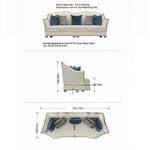 Elegant Solid Wood Sofa Set with Cowhide Leather & PU Leather Upholstery – Luxurious Comfort for Your Living Room fjfn-5281