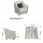 Elegant Solid Wood Sofa Set with Cowhide Leather & PU Leather Upholstery – Luxurious Comfort for Your Living Room fjfn-5281