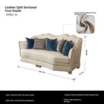 Elegant Solid Wood Sofa Set with Cowhide Leather & PU Leather Upholstery – Luxurious Comfort for Your Living Room fjfn-5281
