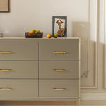 Stylish Pine Multi-Layer Board Cabinet with Gold Accents - Modern Storage Solution for Your Home fjfn-5284