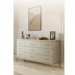 Stylish Pine Multi-Layer Board Cabinet with Gold Accents - Modern Storage Solution for Your Home fjfn-5284