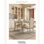 Elegant Solid Wood Dining Table with Sintered Stone Top - Modern Luxury for Your Dining Room fjfn-5286