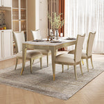 Elegant Solid Wood Dining Chair with Cowhide Leather Upholstery - Perfect for Modern Dining Rooms fjfn-5287