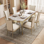 Elegant Solid Wood Dining Chair with Cowhide Leather Upholstery - Perfect for Modern Dining Rooms fjfn-5287