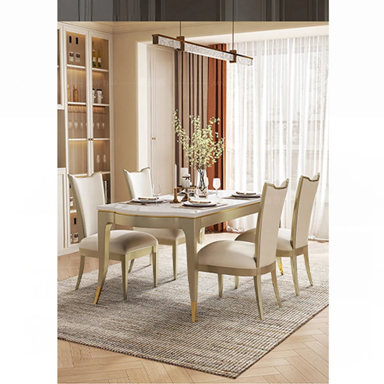 Elegant Solid Wood Dining Chair with Cowhide Leather Upholstery - Perfect for Modern Dining Rooms fjfn-5287