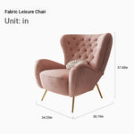 Stylish Solid Wood Accent Chair with Plush Upholstery - Elegant Pink Lounge Chair for Modern Living Room fjfn-5289
