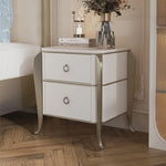 Elegant Solid Wood Nightstand with Multi-layer Board and Stylish Design - Perfect Bedroom Storage Solution! fjfn-5290