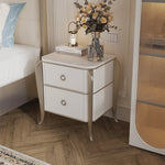 Elegant Solid Wood Nightstand with Multi-layer Board and Stylish Design - Perfect Bedroom Storage Solution! fjfn-5290