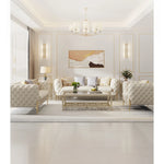 Elegant Solid Wood Cowhide Leather Sofa Set - Modern Luxury Living Room Furniture fjfn-5291