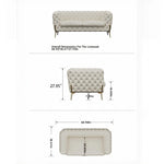 Elegant Solid Wood Cowhide Leather Sofa Set - Modern Luxury Living Room Furniture fjfn-5291
