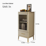 Elegant Solid Wood Wine Cabinet with Glass Doors – Modern Multi-Layer Storage for Home Decor fjfn-5292