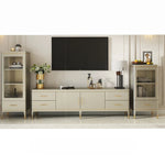 Elegant Solid Wood Wine Cabinet with Glass Doors – Modern Multi-Layer Storage for Home Decor fjfn-5292