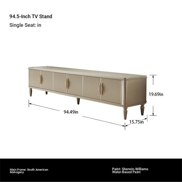 Elegant Solid Wood TV Stand with Multi-Layer Board – Modern Storage Solution for Living Room Décor fjfn-5293