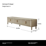 Elegant Solid Wood TV Stand with Multi-Layer Board – Modern Storage Solution for Living Room Décor fjfn-5293