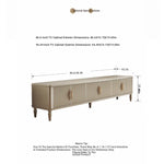 Elegant Solid Wood TV Stand with Multi-Layer Board – Modern Storage Solution for Living Room Décor fjfn-5293