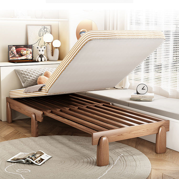 Elegant Bed Frame in Rich Brown Ash Wood - Perfect for Modern Bedrooms fjjj-1653