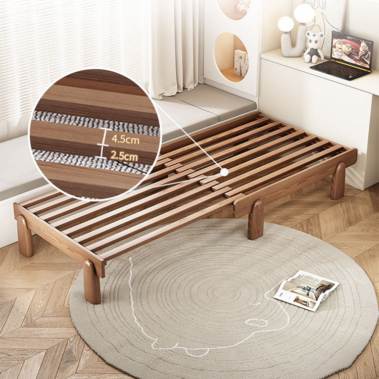 Elegant Bed Frame in Rich Brown Ash Wood - Perfect for Modern Bedrooms fjjj-1653