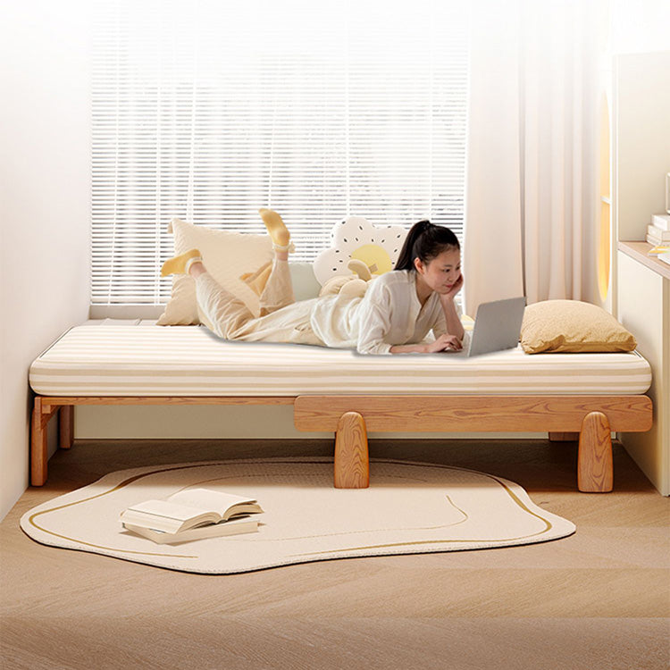 Modern Bed Frame in Natural Ash Wood - Sleek and Durable fjjj-1654