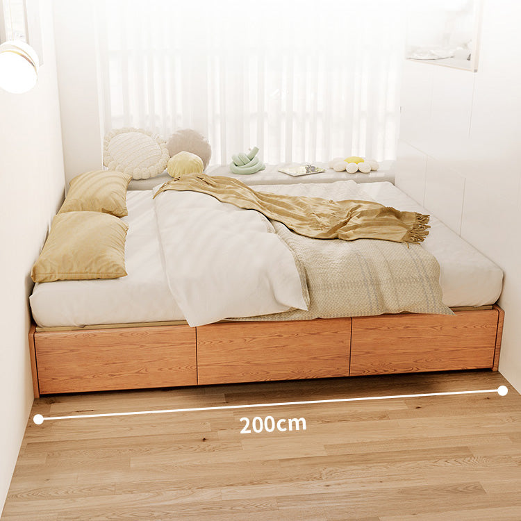 Elegant Ash Wood Bed Frame | Natural Brown & White Finish for Modern Bedrooms fjjj-1657