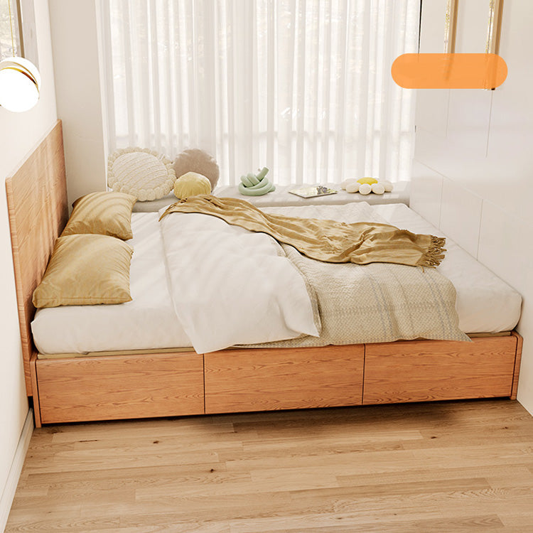 Elegant Ash Wood Bed Frame | Natural Brown & White Finish for Modern Bedrooms fjjj-1657