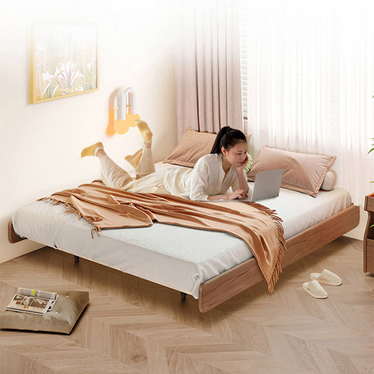 Stylish White and Brown Ash Wood Bed for Modern Bedrooms fjjj-1658