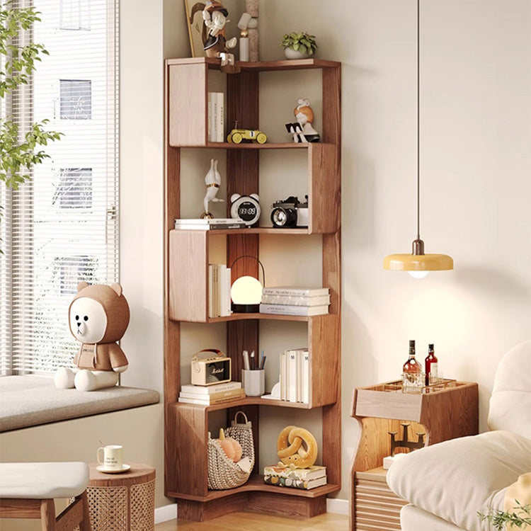 Stylish Brown Natural Ash Wood Storage Rack - Durable & Elegant Organization Solution fjjj-1663