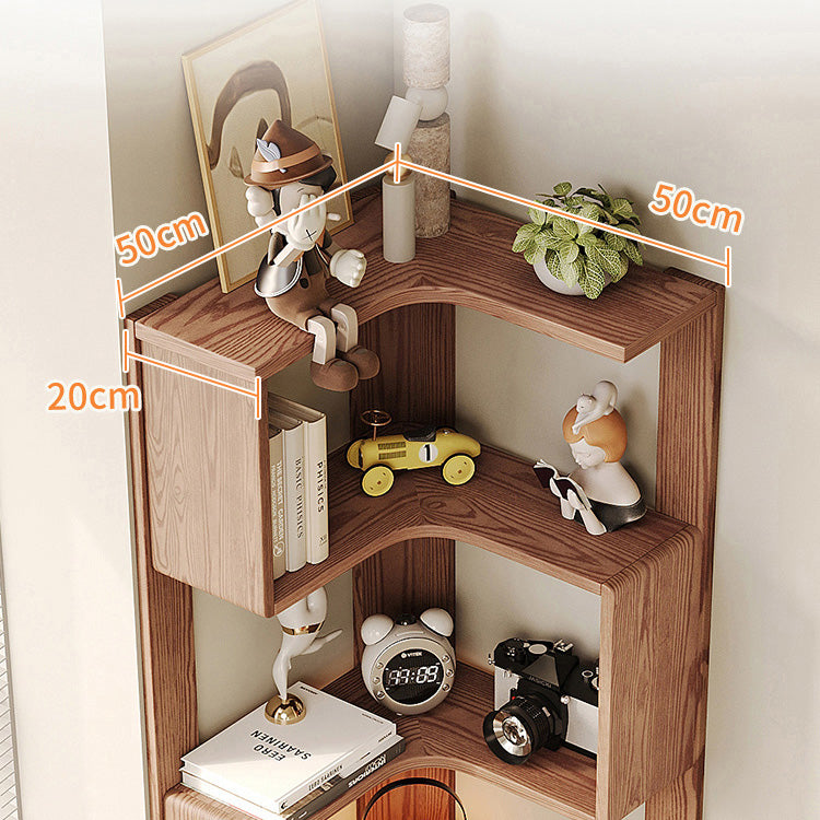 Stylish Brown Natural Ash Wood Storage Rack - Durable & Elegant Organization Solution fjjj-1663