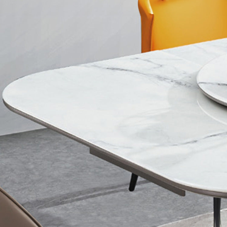 Elegant Ceramic Table in Versatile White, Dark, and Brown Shades fjnl-1580