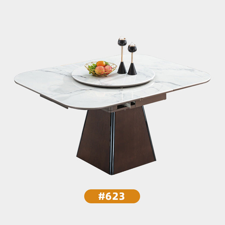 Elegant Ceramic Table in Versatile White, Dark, and Brown Shades fjnl-1580