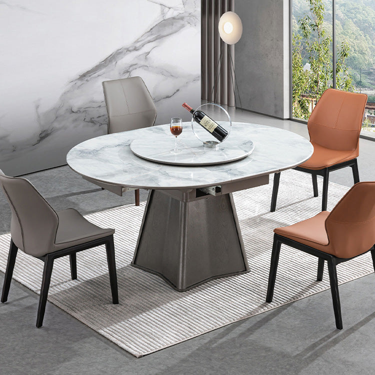 Elegant Ceramic Table in Versatile White, Dark, and Brown Shades fjnl-1580