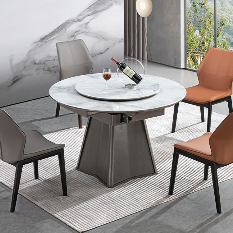 Elegant Ceramic Table in Versatile White, Dark, and Brown Shades fjnl-1580