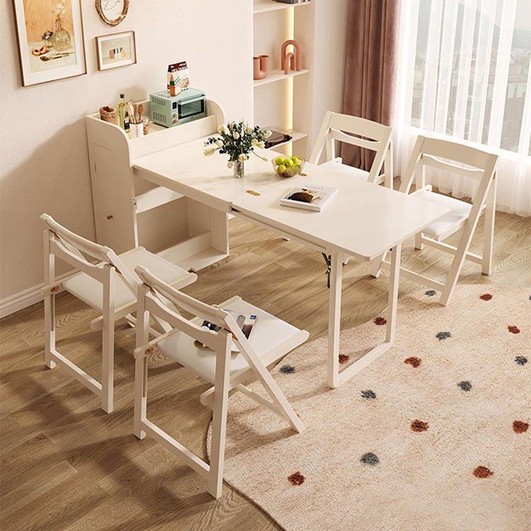 Elegant Ash Wood Table in White and Natural Brown Finish fjnl-1589