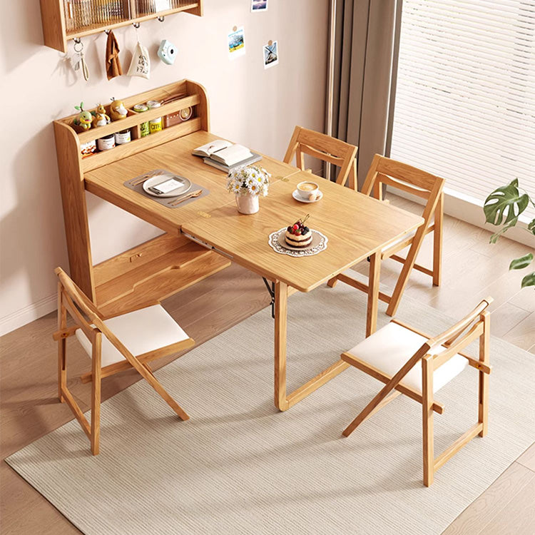 Solid Wood Brown Natural Wood Table - Timeless Elegance for Your Home fjnl-1590