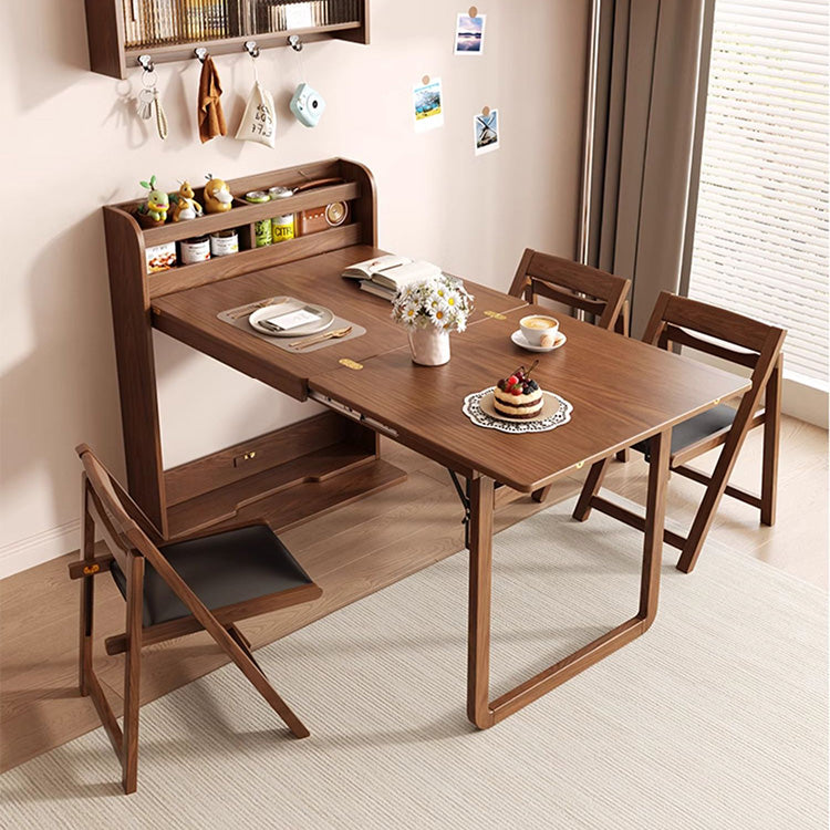 Solid Wood Brown Natural Wood Table - Timeless Elegance for Your Home fjnl-1590