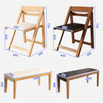 Solid Wood Brown Natural Wood Table - Timeless Elegance for Your Home fjnl-1590