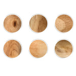 Stylish Round Tea Table - Solid Wood & Ceramic Sintered Stone Design fjnl-2448