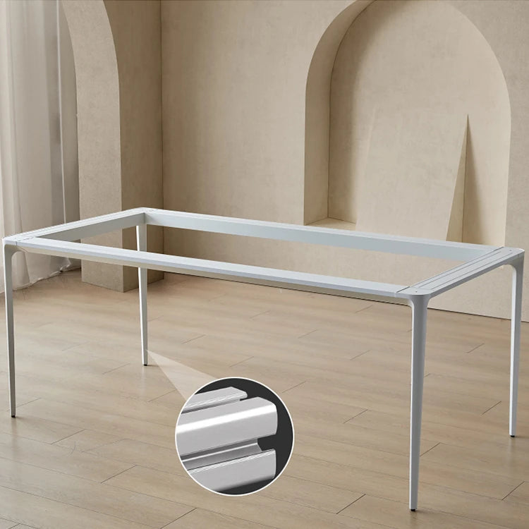 Sleek Aluminum Alloy & Ceramic Sintered Stone Dining Table – Modern Elegance for Every Home fjnw-4533