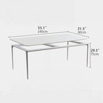 Sleek Aluminum Alloy & Ceramic Sintered Stone Dining Table – Modern Elegance for Every Home fjnw-4533