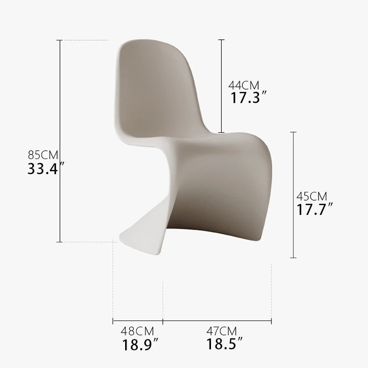 Modern Curved Dining Chairs - Sleek Plastic Design for Stylish Living Spaces fjnw-4546