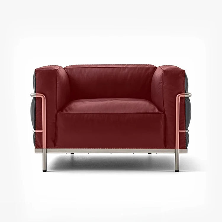 Luxury Modern Sofa with Down Stainless Frame and PU Leather Upholstery fjnw-4549