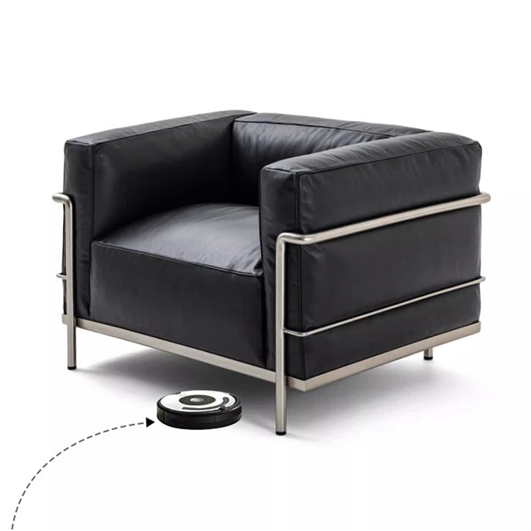 Luxury Modern Sofa with Down Stainless Frame and PU Leather Upholstery fjnw-4549