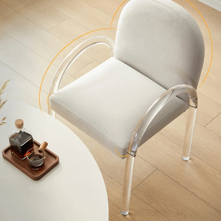 Modern Sleek Chair with Acrylic and Pine Fabric Finish - Perfect for Contemporary Spaces fjnw-4552