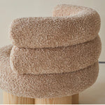Snug Faux Lambswool Accent Chair with Multi-Layer Pine Base - Cozy Comfort Redefined fjnw-4555