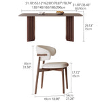 Modern Sintered Stone Ash Wood Table - Stylish & Durable Dining Solution fjx-2631