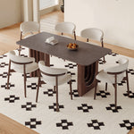 Modern Sintered Stone Ash Wood Table - Stylish & Durable Dining Solution fjx-2631